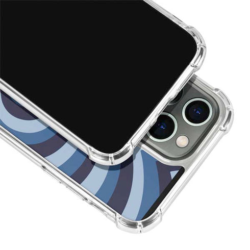 Blue Heart Pattern iPhone 15 Pro Clear Case