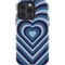 Blue Heart Pattern iPhone 14 Pro Impact Case