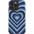 Blue Heart Pattern iPhone 14 Pro Impact Case