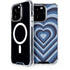 Blue Heart Pattern iPhone 14 Pro MagSafe Case