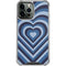 Blue Heart Pattern iPhone 14 Pro Max Clear Case
