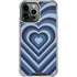 Blue Heart Pattern iPhone 14 Pro Max Clear Case