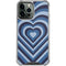 Blue Heart Pattern iPhone 15 Pro Max Clear Case