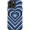 Blue Heart Pattern iPhone 15 Pro Max Impact Case