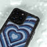 Blue Heart Pattern iPhone 14 Pro Max Waterproof Case