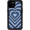 Blue Heart Pattern iPhone 15 Plus Waterproof Case
