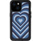 Blue Heart Pattern iPhone 15 Waterproof Case