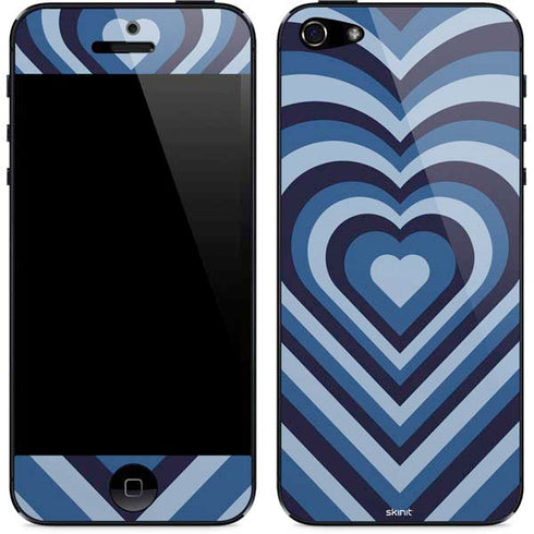 Blue Heart Pattern iPhone 5/5s/5SE Skin