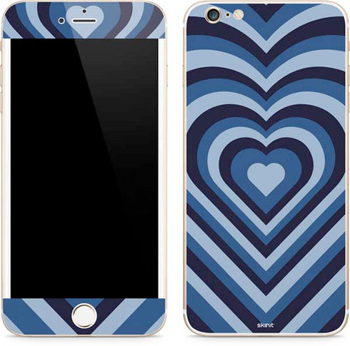 Blue Heart Pattern iPhone 6/6s Plus Skin