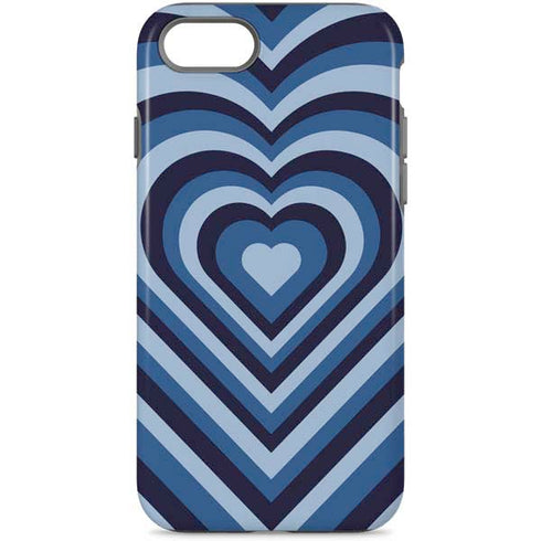 Blue Heart Pattern iPhone 8 Pro Case