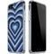 Blue Heart Pattern iPhone SE (2nd & 3rd Gen) Clear Case