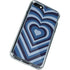Blue Heart Pattern iPhone SE (2nd & 3rd Gen) Clear Case