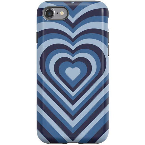 Blue Heart Pattern iPhone SE (2nd & 3rd Gen) Pro Case