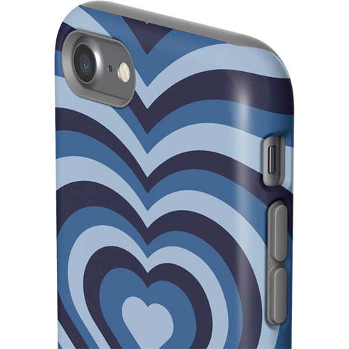 Blue Heart Pattern iPhone SE (2nd & 3rd Gen) Pro Case