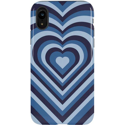 Blue Heart Pattern iPhone XR Pro Case