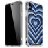 Blue Heart Pattern iPhone XS Max Clear Case