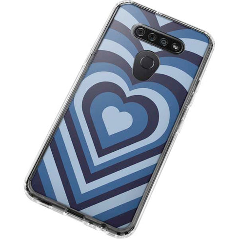 Blue Heart Pattern LG K51/Q51 Clear Case
