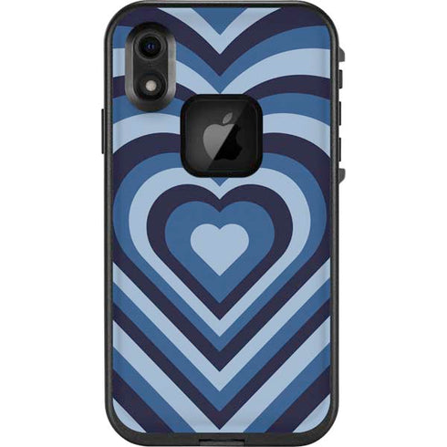 Blue Heart Pattern LifeProof Fre iPhone Skin