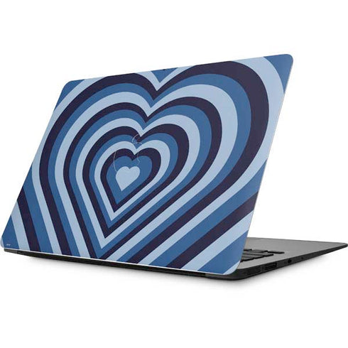 Blue Heart Pattern Apple MacBook Skin