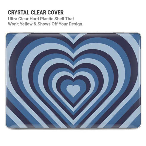 Blue Heart Pattern MacBook Air 15in (2023-2025) Case plus Skin