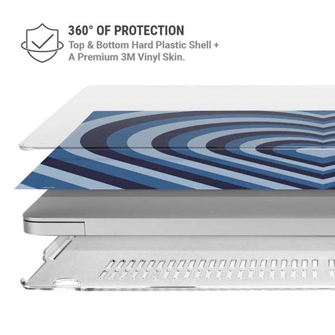 Blue Heart Pattern MacBook Air 15in (2023-2025) Case plus Skin