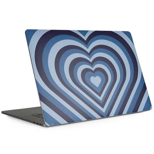 Blue Heart Pattern Apple MacBook Pro 15-inch Skin