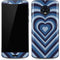 Blue Heart Pattern Moto G6 Skin