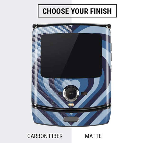 Blue Heart Pattern Motorola RAZR Skin