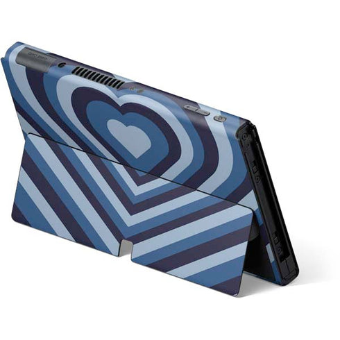 Blue Heart Pattern Nintendo Switch OLED (2021) Skin