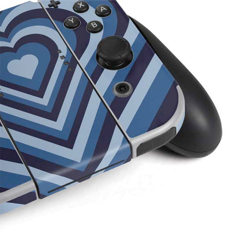 Blue Heart Pattern Nintendo Switch OLED (2021) Skin