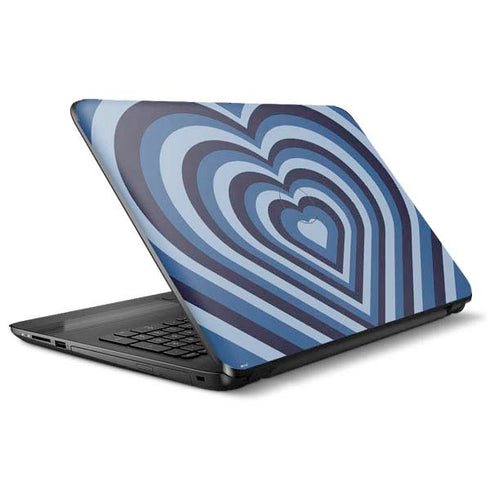 Blue Heart Pattern HP Notebook Skin
