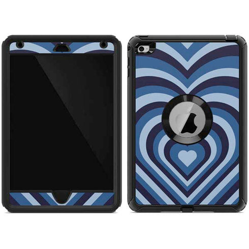 Blue Heart Pattern Otterbox Defender iPad Skin