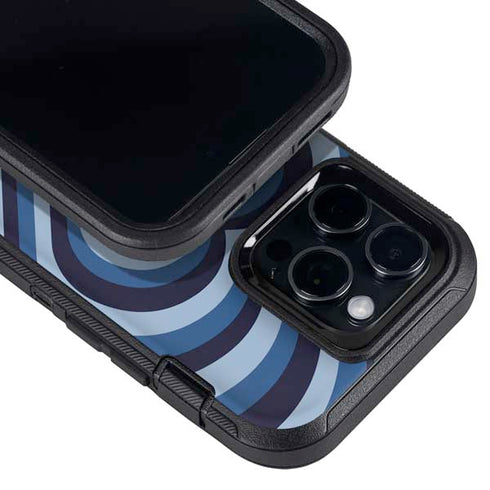 Blue Heart Pattern Otterbox Defender iPhone Skin