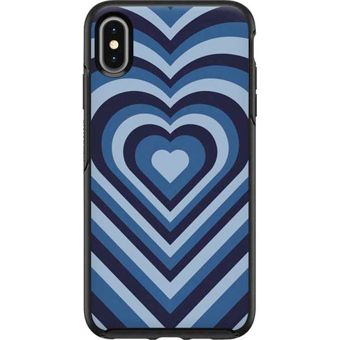 Blue Heart Pattern Otterbox Symmetry iPhone Skin