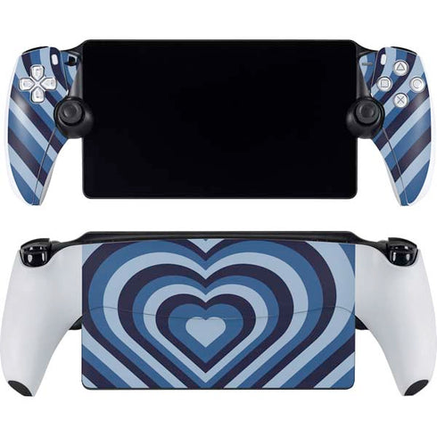 Blue Heart Pattern PlayStation Portal Remote Player Skin