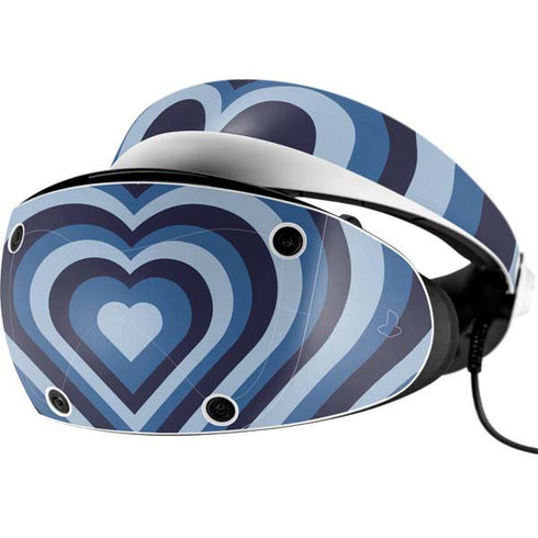 Blue Heart Pattern PlayStation VR2 Skin