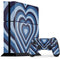 Blue Heart Pattern PS4 Console and Controller Bundle Skin