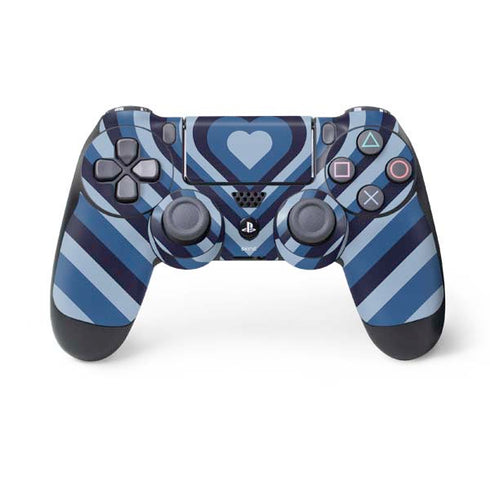 Blue Heart Pattern PS4 Controller Skin