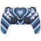 Blue Heart Pattern PS5 Controller Skin