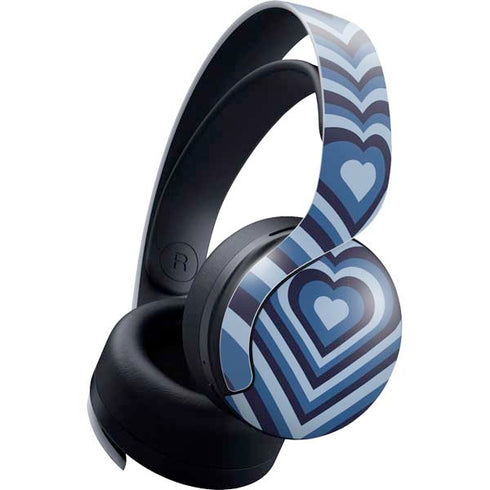 Blue Heart Pattern PULSE 3D Wireless Headset for PS5 Skin