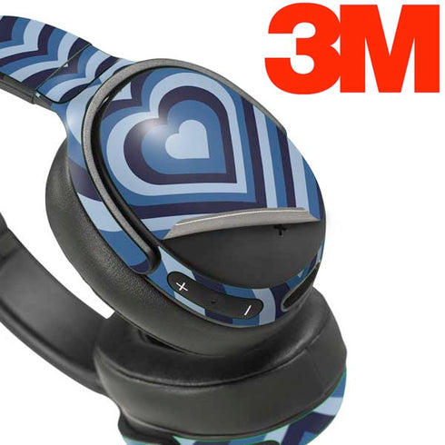 Blue Heart Pattern Skullcandy Venue Skin