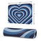 Blue Heart Pattern Gaming Mouse Pad