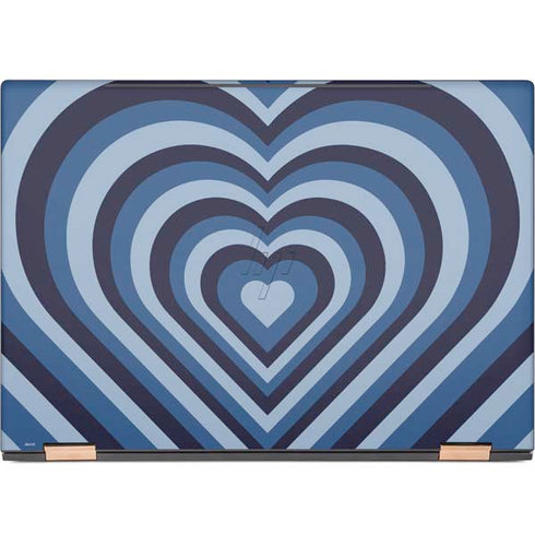 Blue Heart Pattern HP Spectre Skin