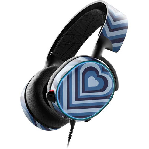 Blue Heart Pattern SteelSeries Arctis 3 Skin