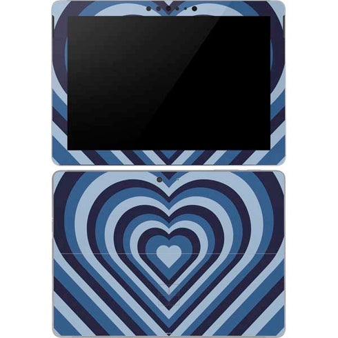 Blue Heart Pattern Surface Go Skin