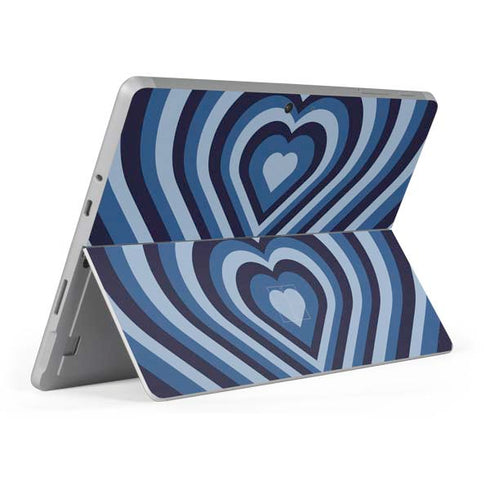 Blue Heart Pattern Surface Go Skin