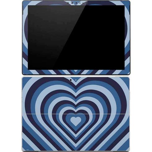 Blue Heart Pattern Surface Pro 4 Skin