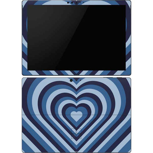 Blue Heart Pattern Surface Pro 6 Skin