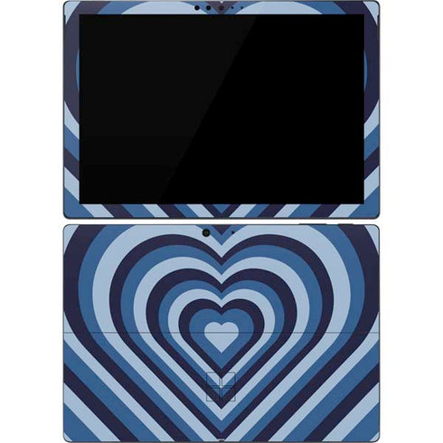 Blue Heart Pattern Surface Pro 7 Skin