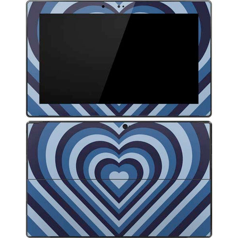 Blue Heart Pattern Surface Pro Tablet Skin